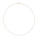 Unisex Solid 14K Gold 1.5mm Paperclip Chain Necklace - Choice of Length and Metal Color by Haus of Brilliance