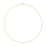 Unisex Solid 14K Gold 1.5mm Paperclip Chain Necklace - Choice of Length and Metal Color by Haus of Brilliance