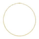 Unisex Solid 14K Gold 2.5mm Paperclip Chain Necklace by Haus of Brilliance