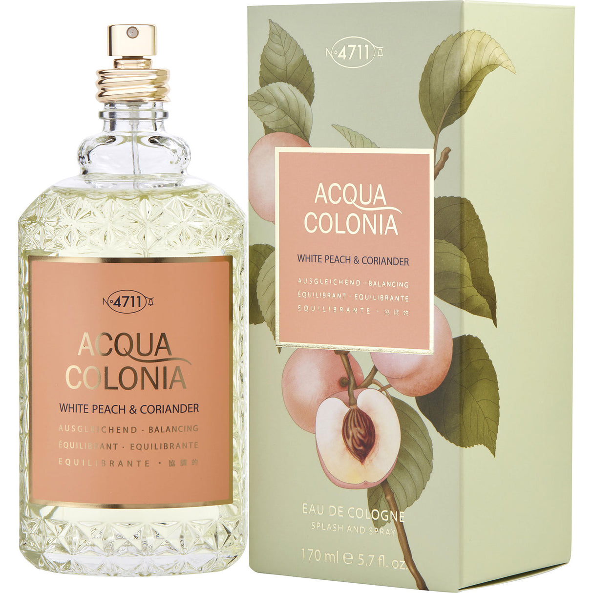 4711 ACQUA COLONIA WHITE PEACH & CORIANDER by 4711 - EAU DE COLOGNE SPRAY 5.7 OZ - Women