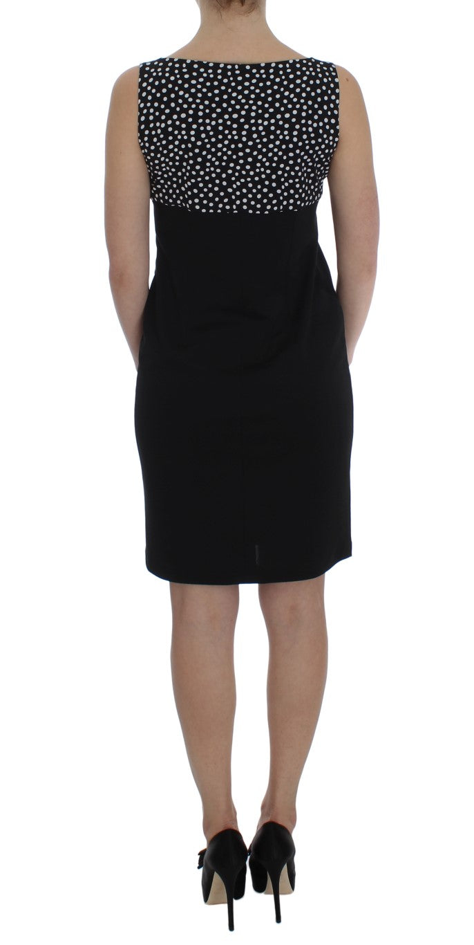 Black Stretch Sheath Dress & Sweater Set by Faz