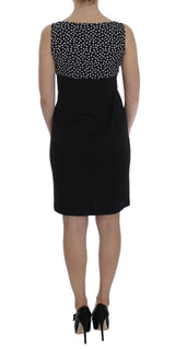 Black Stretch Sheath Dress & Sweater Set by Faz