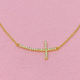 Shiny Side Cross Necklace by Ellisonyoung.com