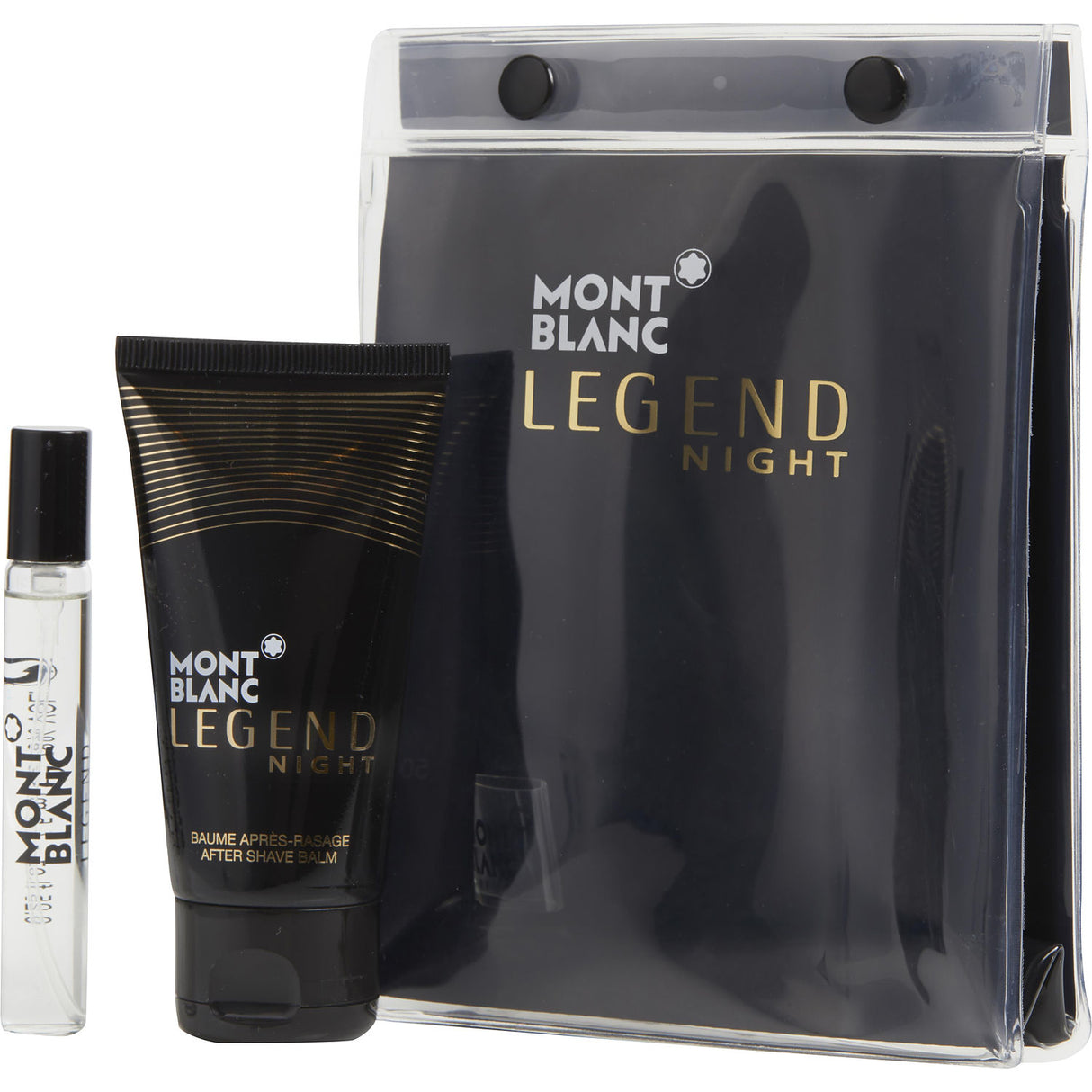 MONT BLANC LEGEND NIGHT by Mont Blanc - EAU DE PARFUM SPRAY 0.25 OZ & AFTERSHAVE BALM 1.7 OZ - Men