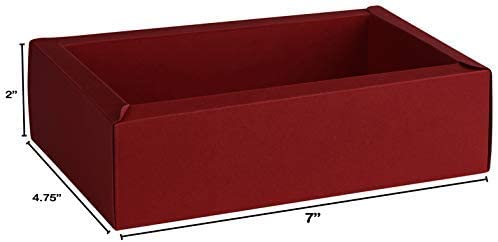 Clear Sleeve Sliding Red Gift Box 12 Pack 7 X 4.75 X 2 by Hammont