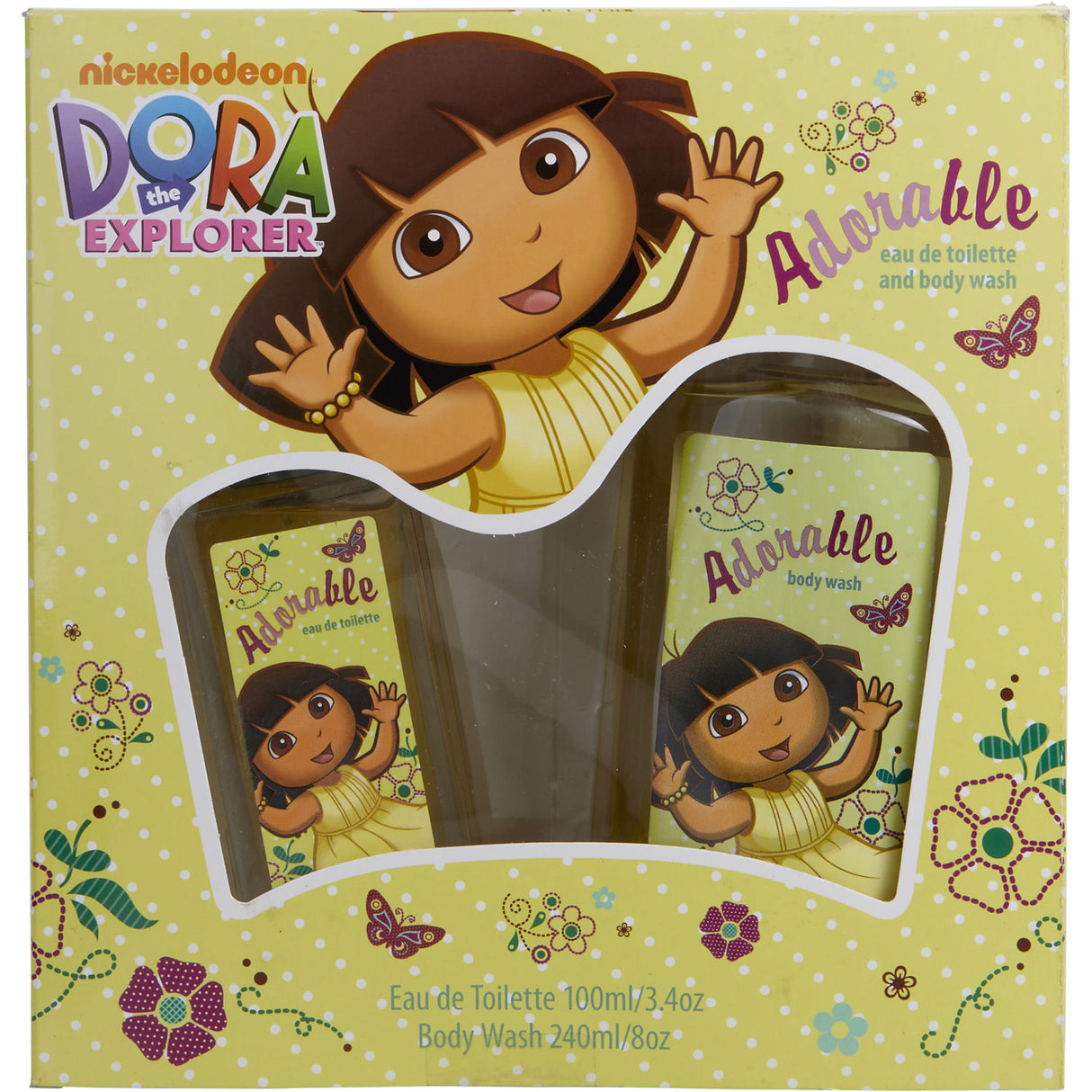 DORA THE EXPLORER by Compagne Europeene Parfums - ADORABLE EDT SPRAY 3.4 OZ & BODY WASH 8 OZ - Women