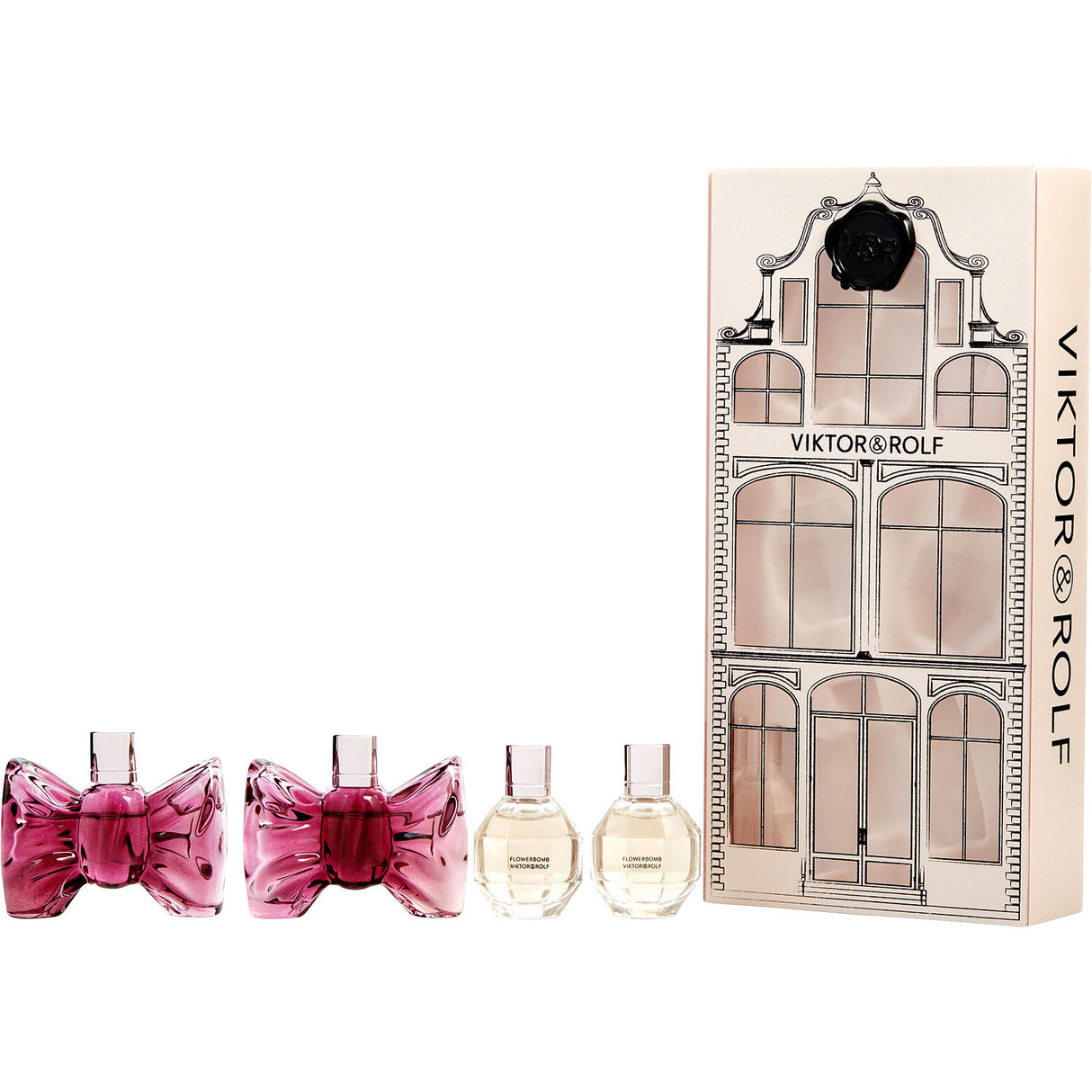 VIKTOR & ROLF VARIETY by Viktor & Rolf - 4 PIECE MINI VARIETY WITH 2 X FLOWERBOMB EAU DE PARFUM 0.24 OZ & 2 X BONBON EAU DE PARFUM 0.24 OZ AND ALL ARE MINIS - Women