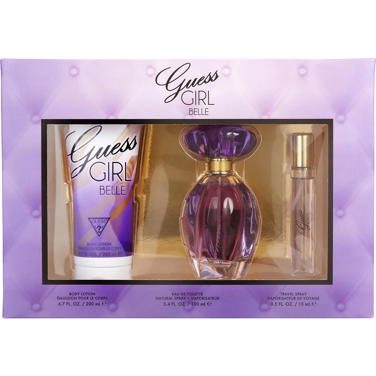 GUESS GIRL BELLE by Guess - EDT SPRAY 3.4 OZ & BODY LOTION 6.7 & EDT SPRAY 0.5 OZ - Women