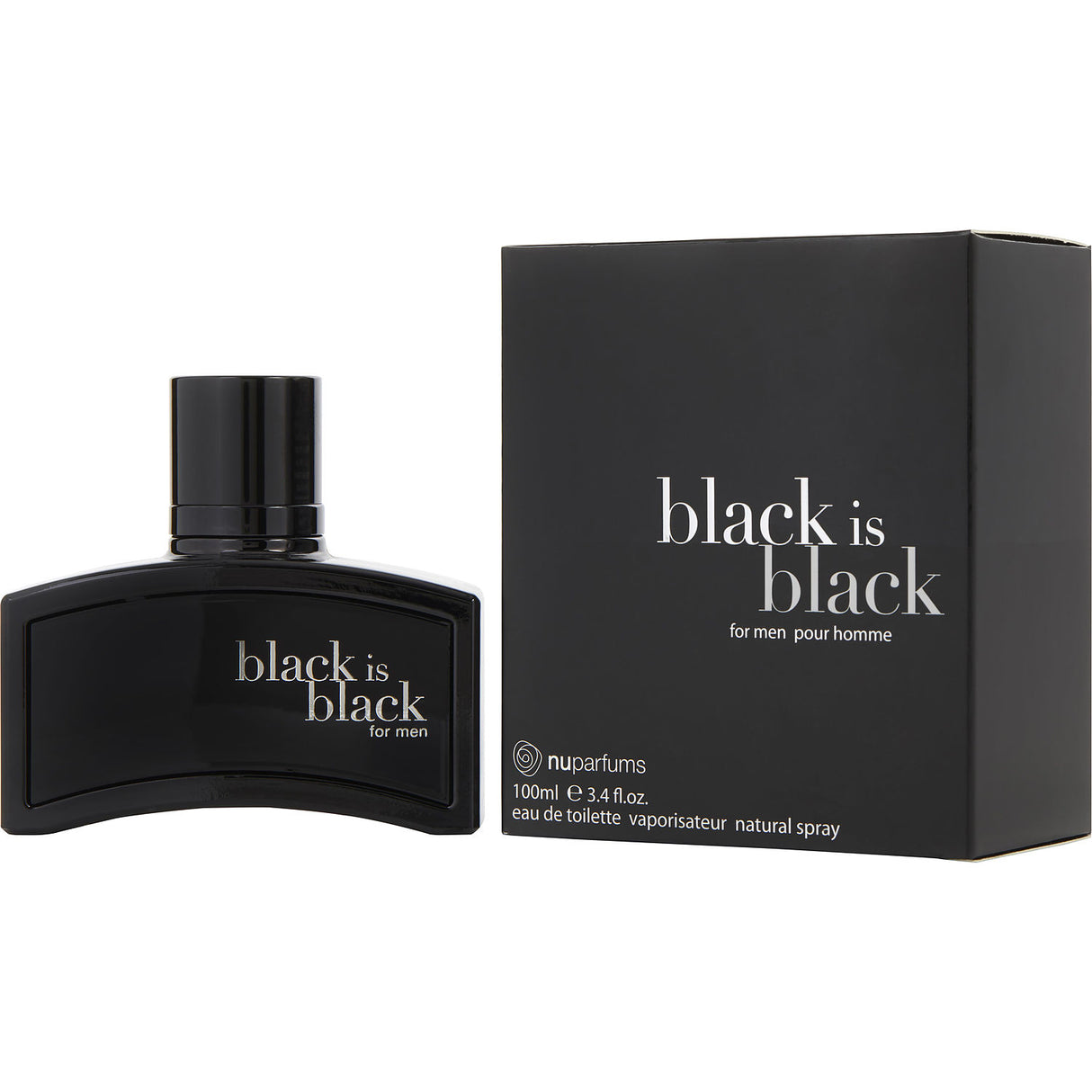 BLACK IS BLACK  by Nuparfums - EDT SPRAY 3.4 OZ - Men