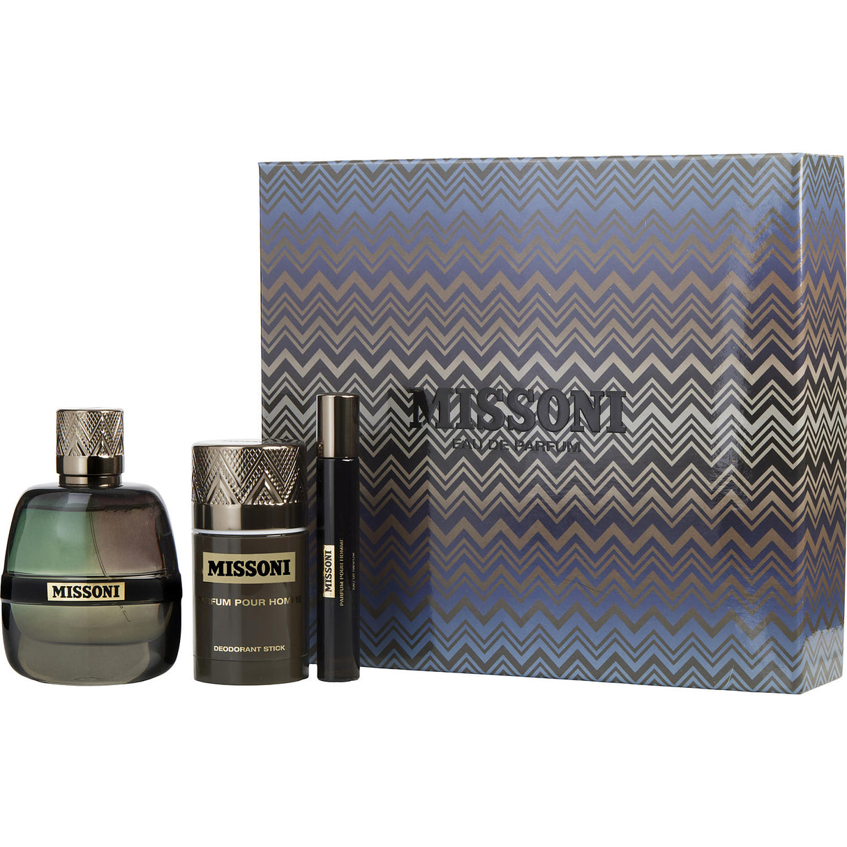 MISSONI by Missoni - EAU DE PARFUM SPRAY 3.4 OZ & DEODORANT STICK 2.5 OZ & EAU DE PARFUM SPRAY 0.34 OZ - Men