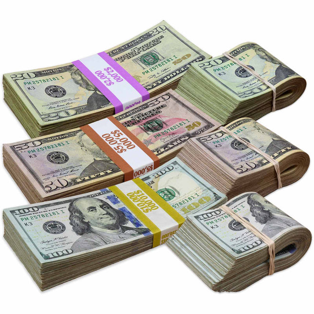$34,000 ✔️RealAged™ Full Print New Series Stacks & Bands Pack by Prop Money Inc