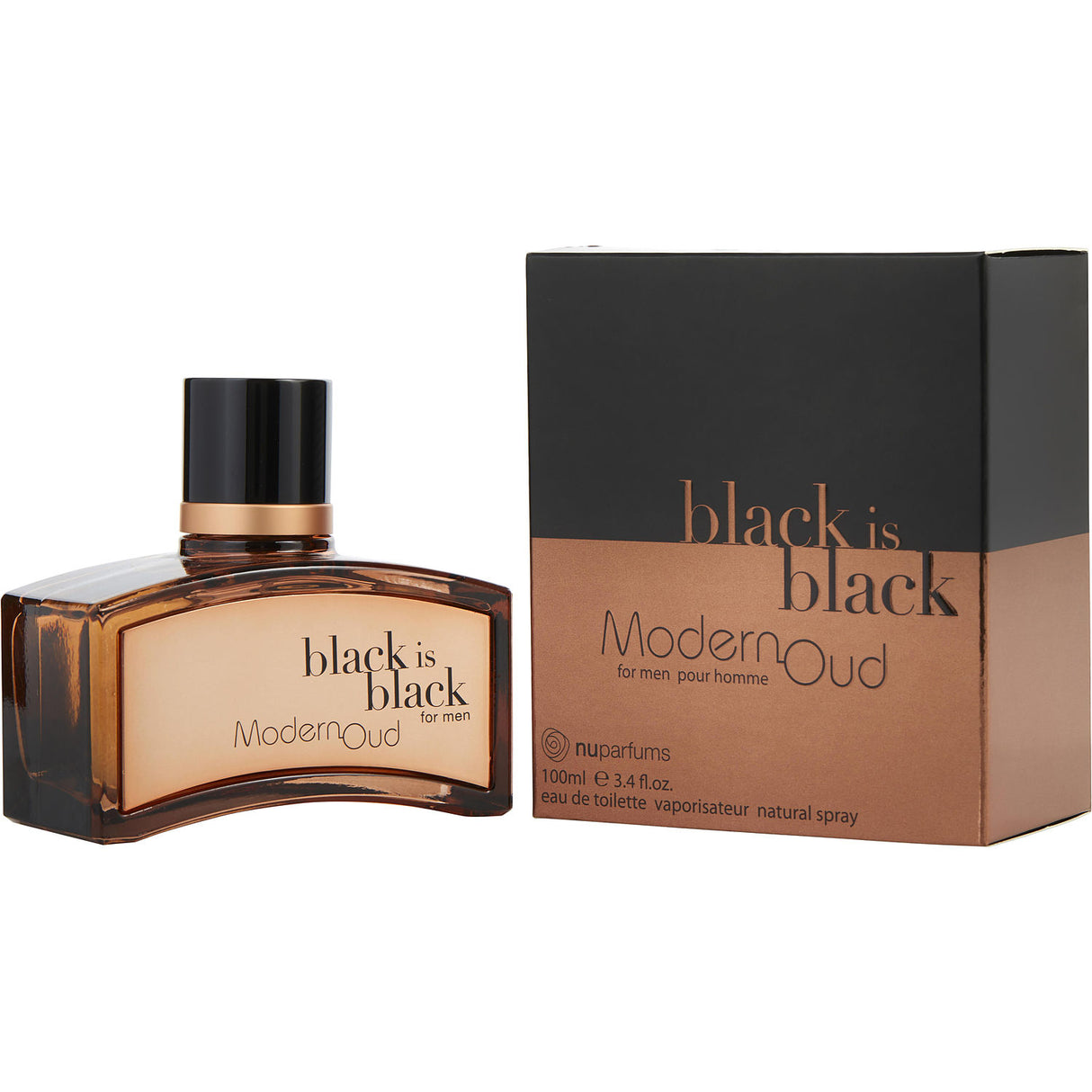 BLACK IS BLACK MODERN OUD by Nuparfums - EDT SPRAY 3.4 OZ - Men