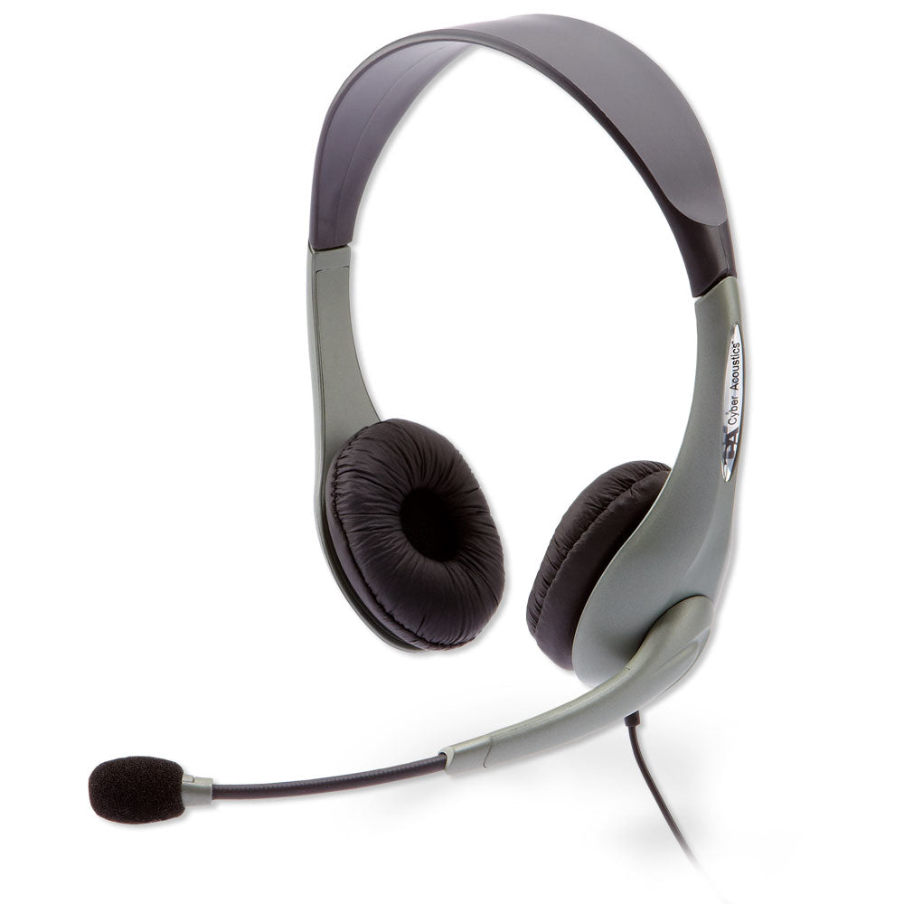 Cyber Acoustics - AC-851B OEM USB Headset w/ Boom Mic by Level Up Desks