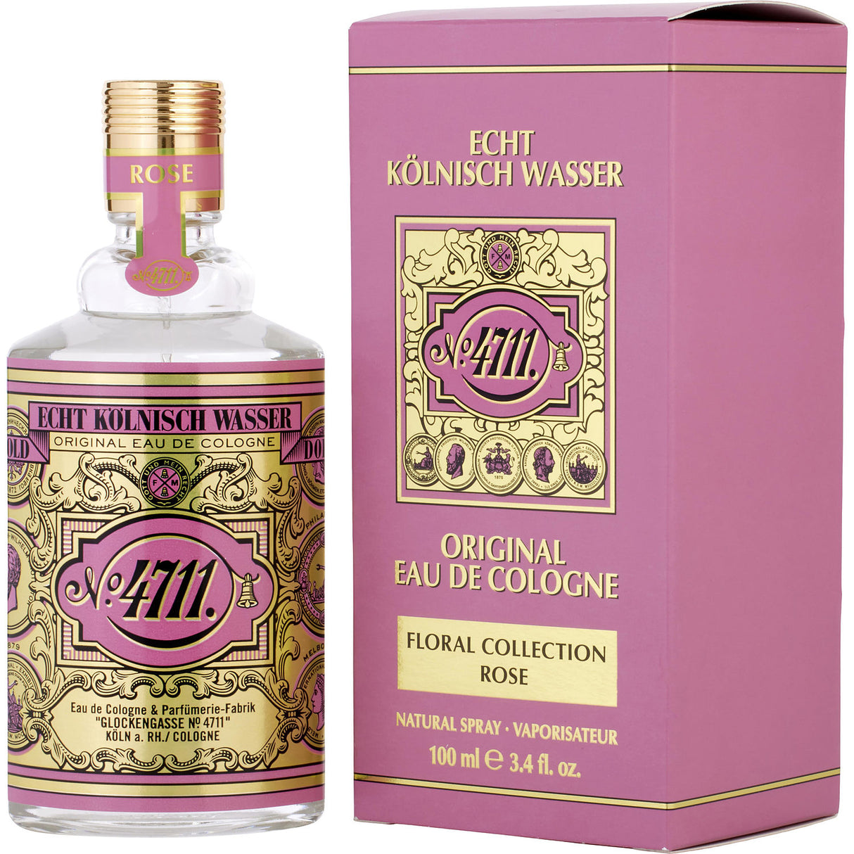 4711 FLORAL COLLECTION by 4711 - ROSE EAU DE COLOGNE SPRAY 3.4 OZ - Unisex