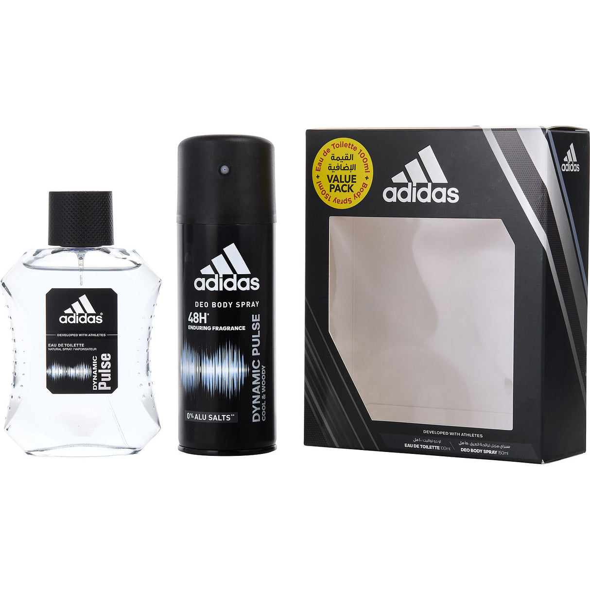 ADIDAS DYNAMIC PULSE by Adidas - EDT SPRAY 3.4 OZ & DEODORANT SPRAY 5 OZ - Men