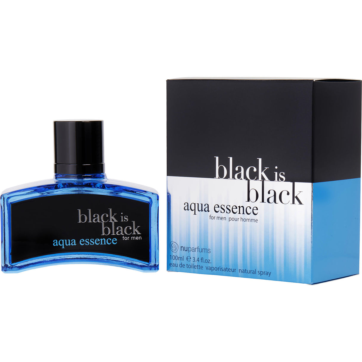 BLACK IS BLACK AQUA ESSENCE by Nuparfums - EDT SPRAY 3.4 OZ - Men