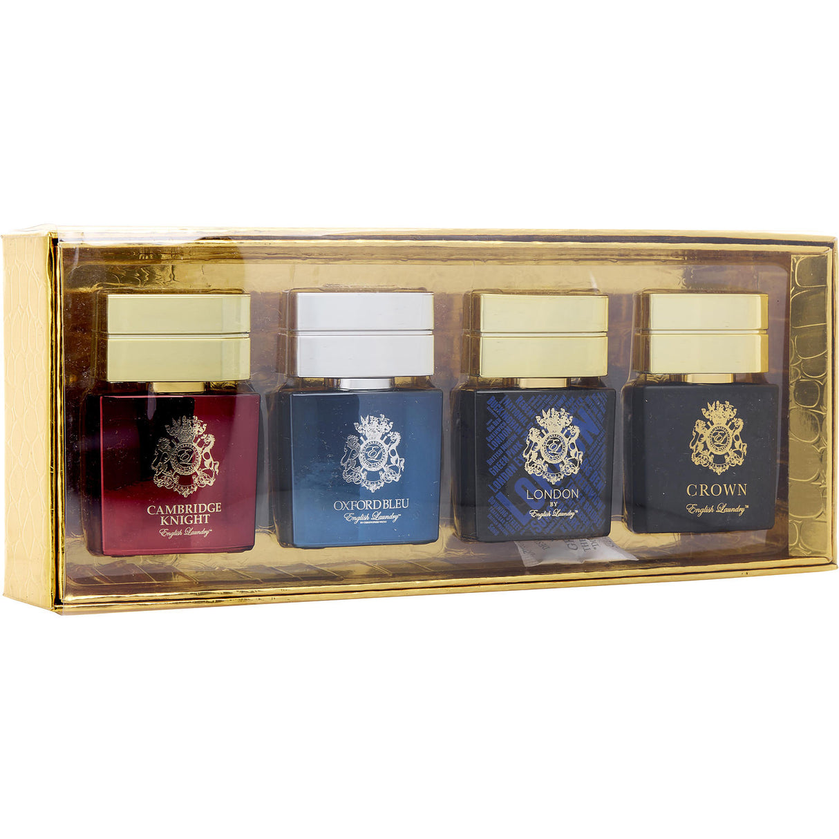 ENGLISH LAUNDRY VARIETY by English Laundry - 4 PIECE MENS VARIETY WITH LONDON & CROWN & OXFORD BLUE & CAMBRIDGE KNIGHT AND ALL ARE EDP 0.68 OZ - Men