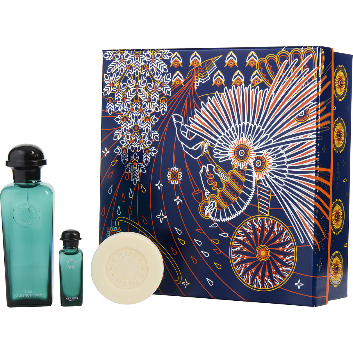 HERMES D'ORANGE VERT by Hermes - EAU DE COLOGNE SPRAY 3.3 OZ & EAU DE COLOGNE 0.25 OZ & SOAP 1.8 OZ - Unisex