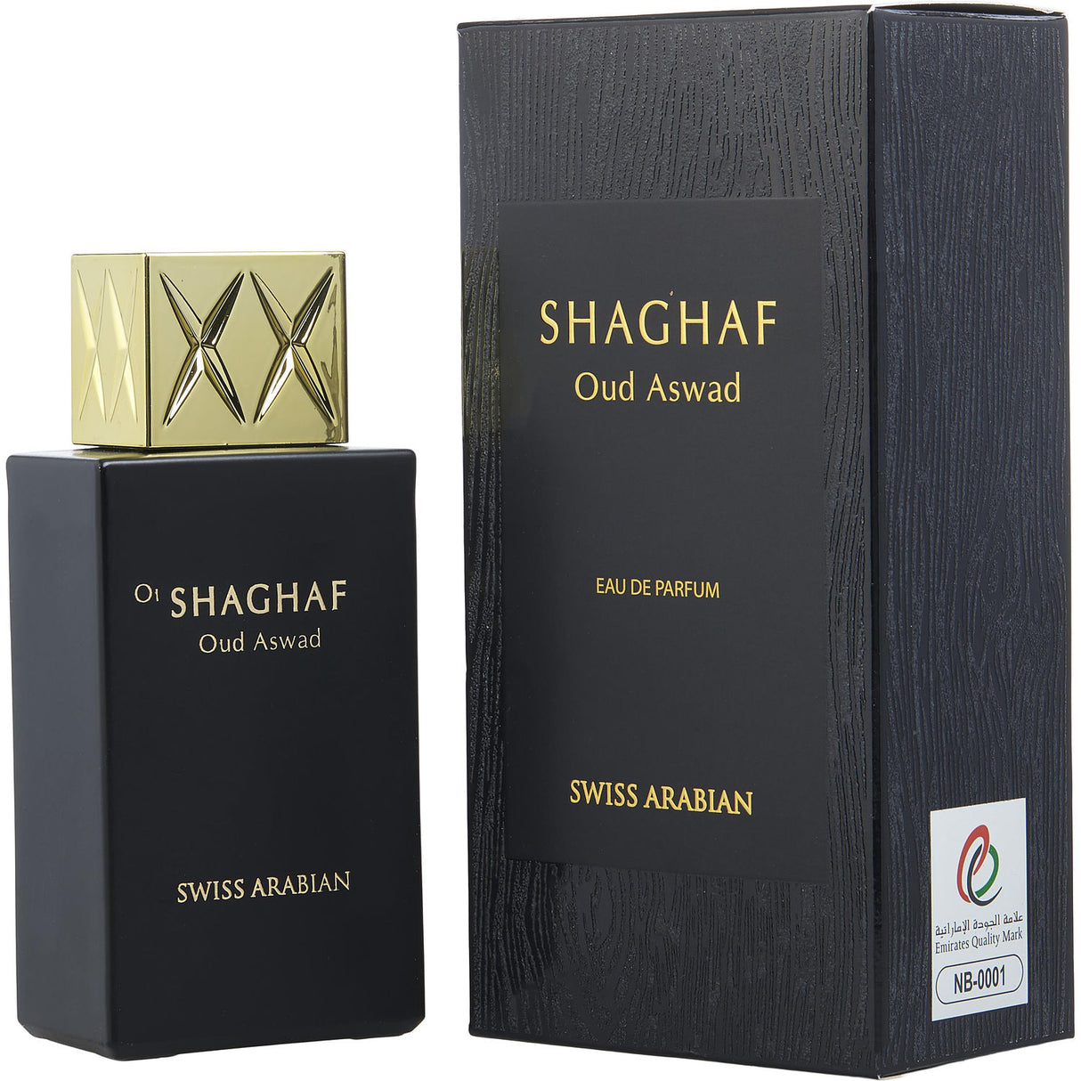 SHAGHAF OUD ASWAD by Swiss Arabian Perfumes - EAU DE PARFUM SPRAY 2.5 OZ - Unisex