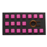 Tai-Hao Rubber Keycap Set 18 Neon Pink by Level Up Desks