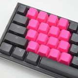 Tai-Hao Rubber Keycap Set 18 Neon Pink by Level Up Desks