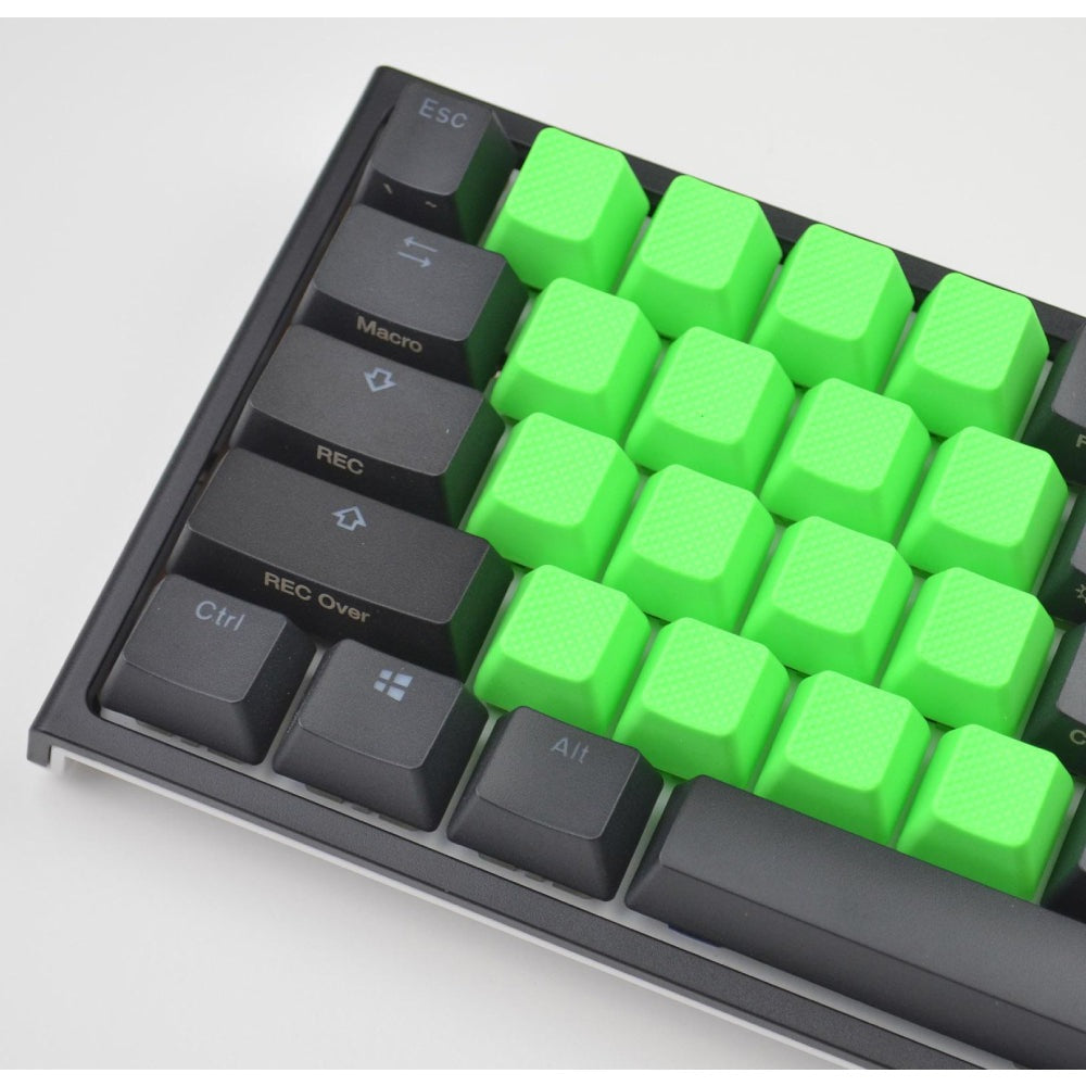 Tai-Hao Rubber Keycap Set 18 Neon Green by Level Up Desks