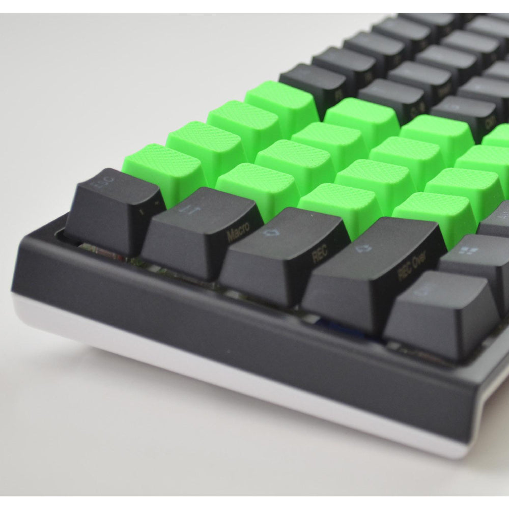 Tai-Hao Rubber Keycap Set 18 Neon Green by Level Up Desks