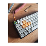 Tai-Hao Rubber Keycap Set 18 Neon Orange by Level Up Desks