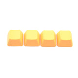 Tai-Hao Rubber Gaming Keycaps Blank Neon Orange by Level Up Desks