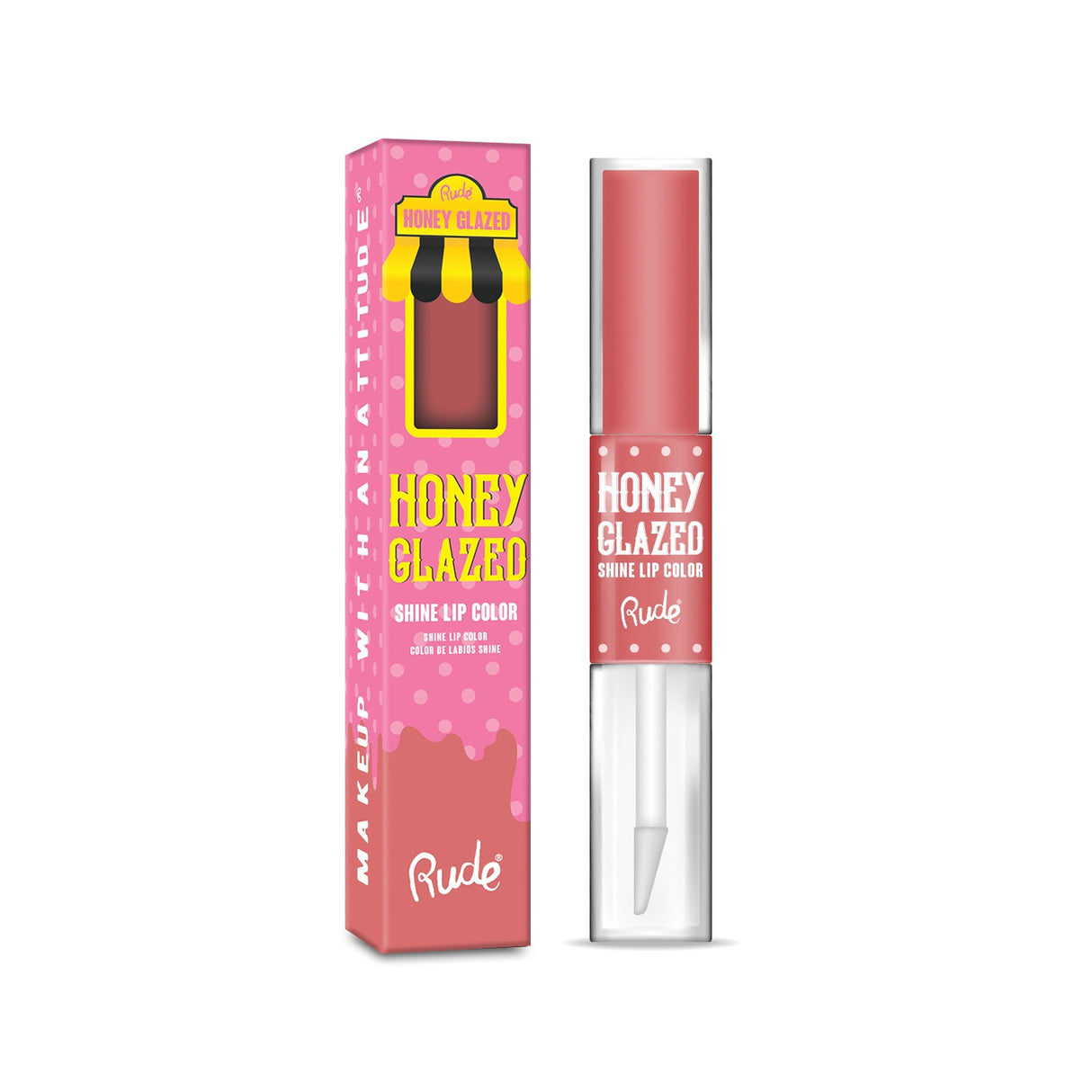 RUDE Honey Glazed Shine Lip Color - Jelly-Filled