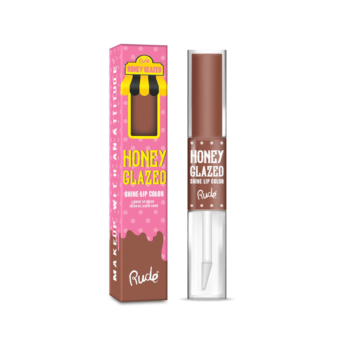 RUDE Honey Glazed Shine Lip Color - Boston Cream