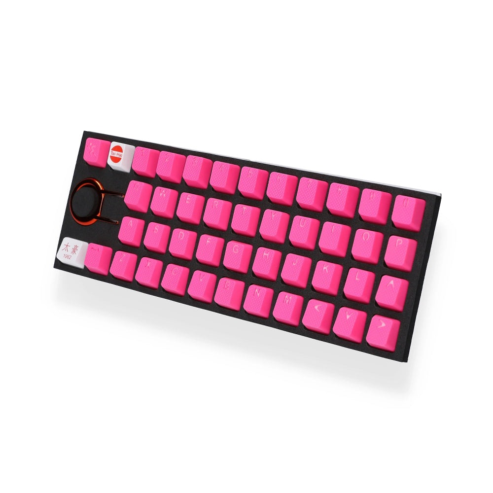 Tai-Hao Rubber Keycaps Set Pink 42 pcs by Level Up Desks