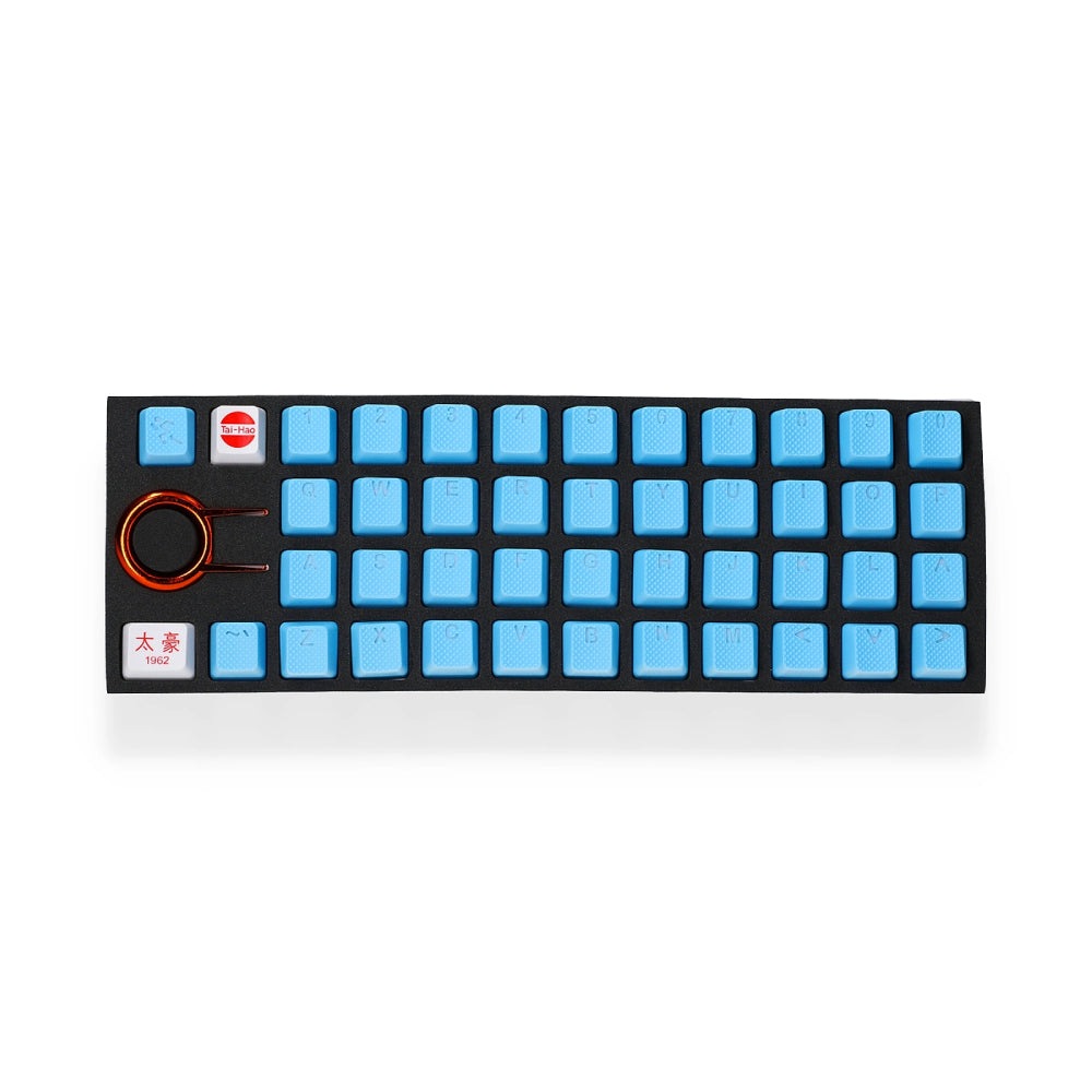 Tai-Hao Rubber Keycap Set Blue 42 pcs by Level Up Desks