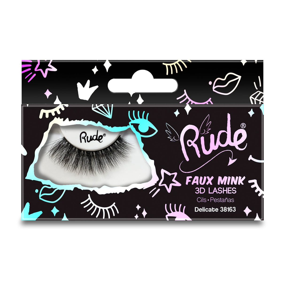 RUDE Essential Faux Mink 3D Lashes - Delicate