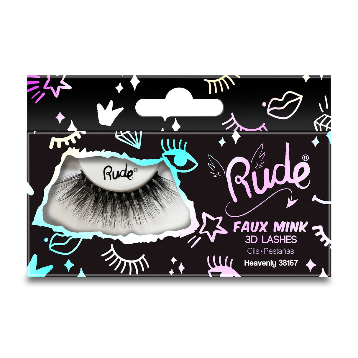 RUDE Essential Faux Mink 3D Lashes - Heavenly