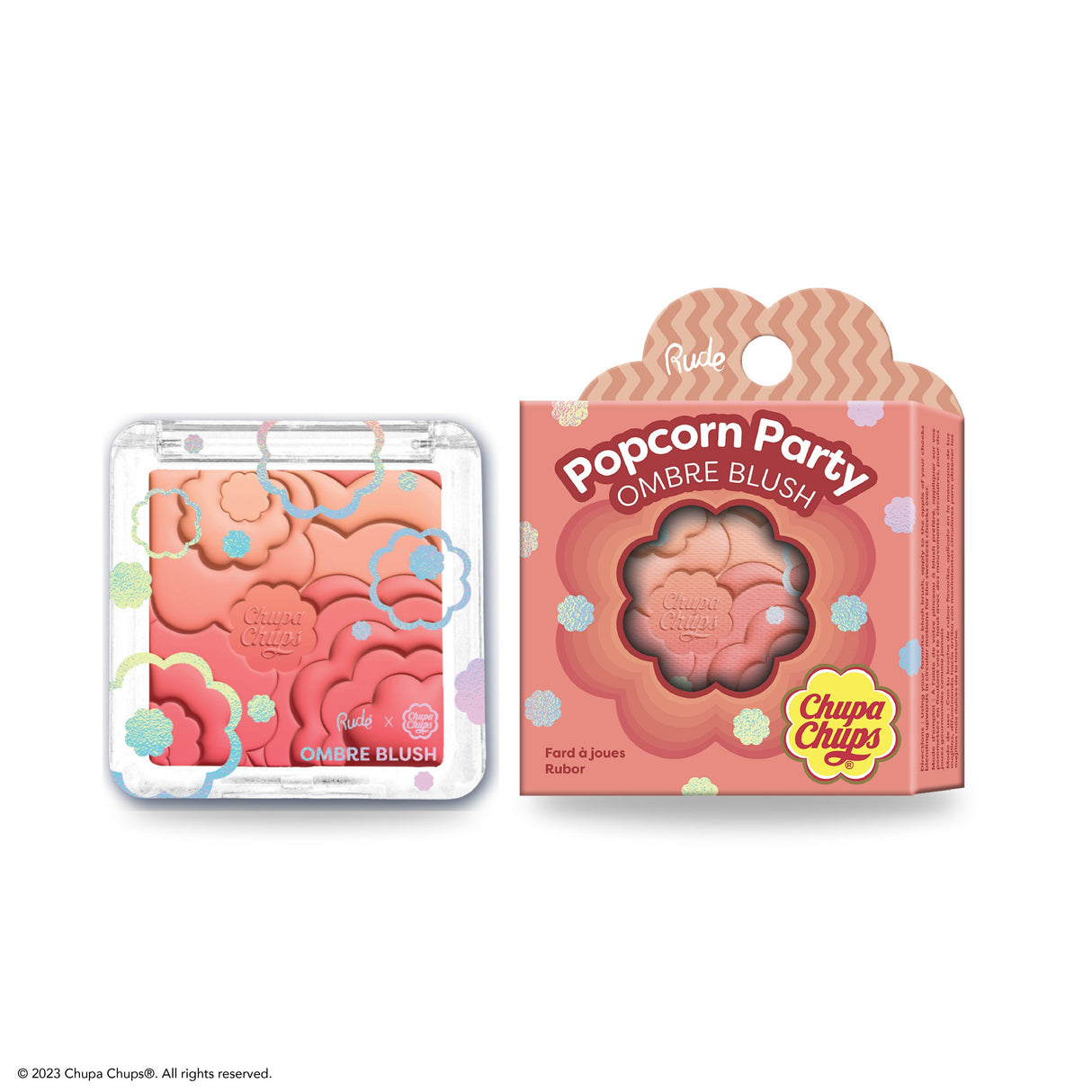 RUDE Chupa Chups Popcorn Party Ombre Blush - Tropical Punch