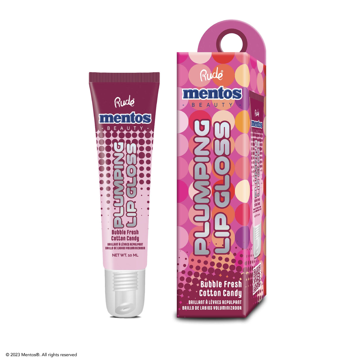 RUDE Mentos Plumping Lip Gloss - Bubble Fresh Cotton Candy