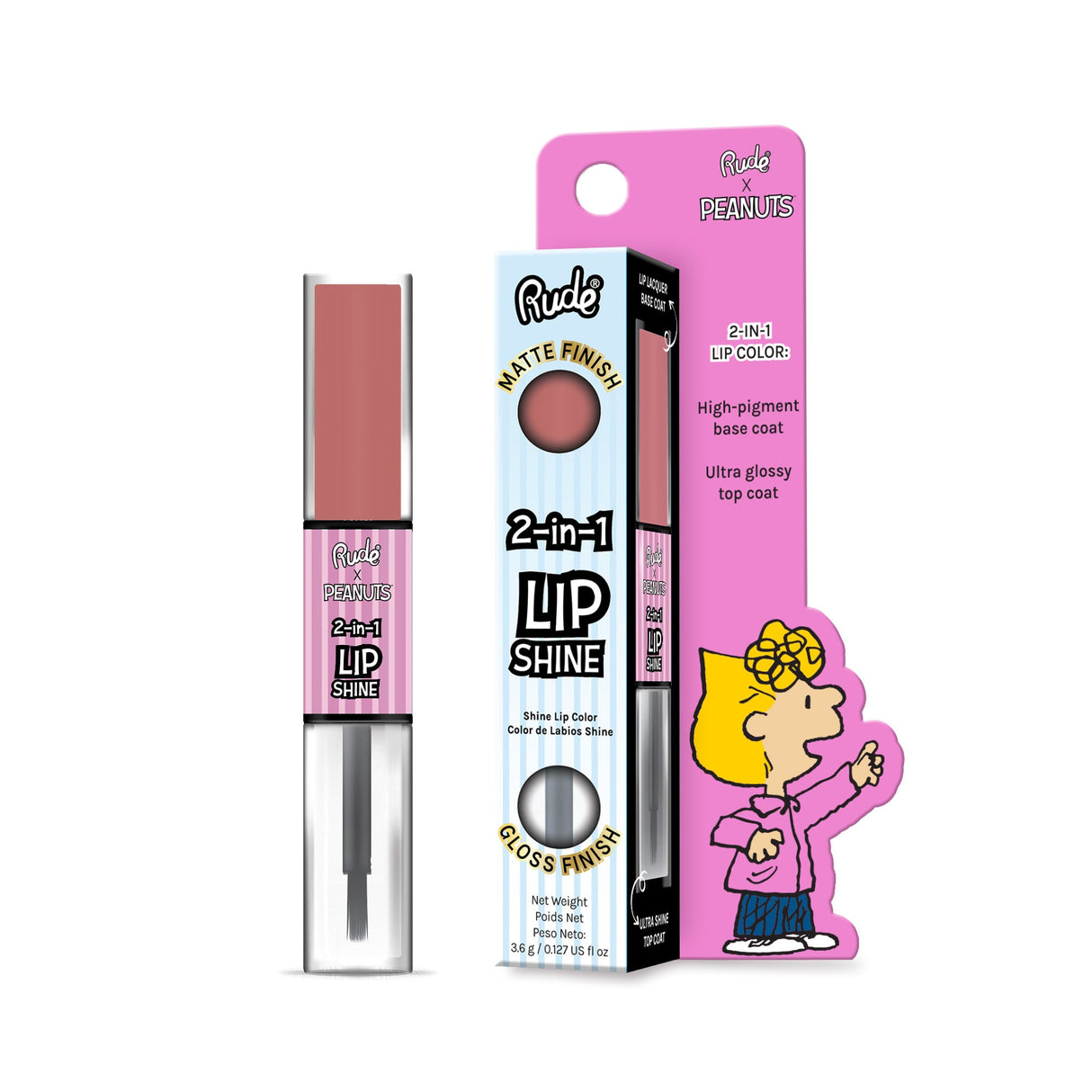 RUDE Peanuts 2-In-1 Lip Shine - Sweet