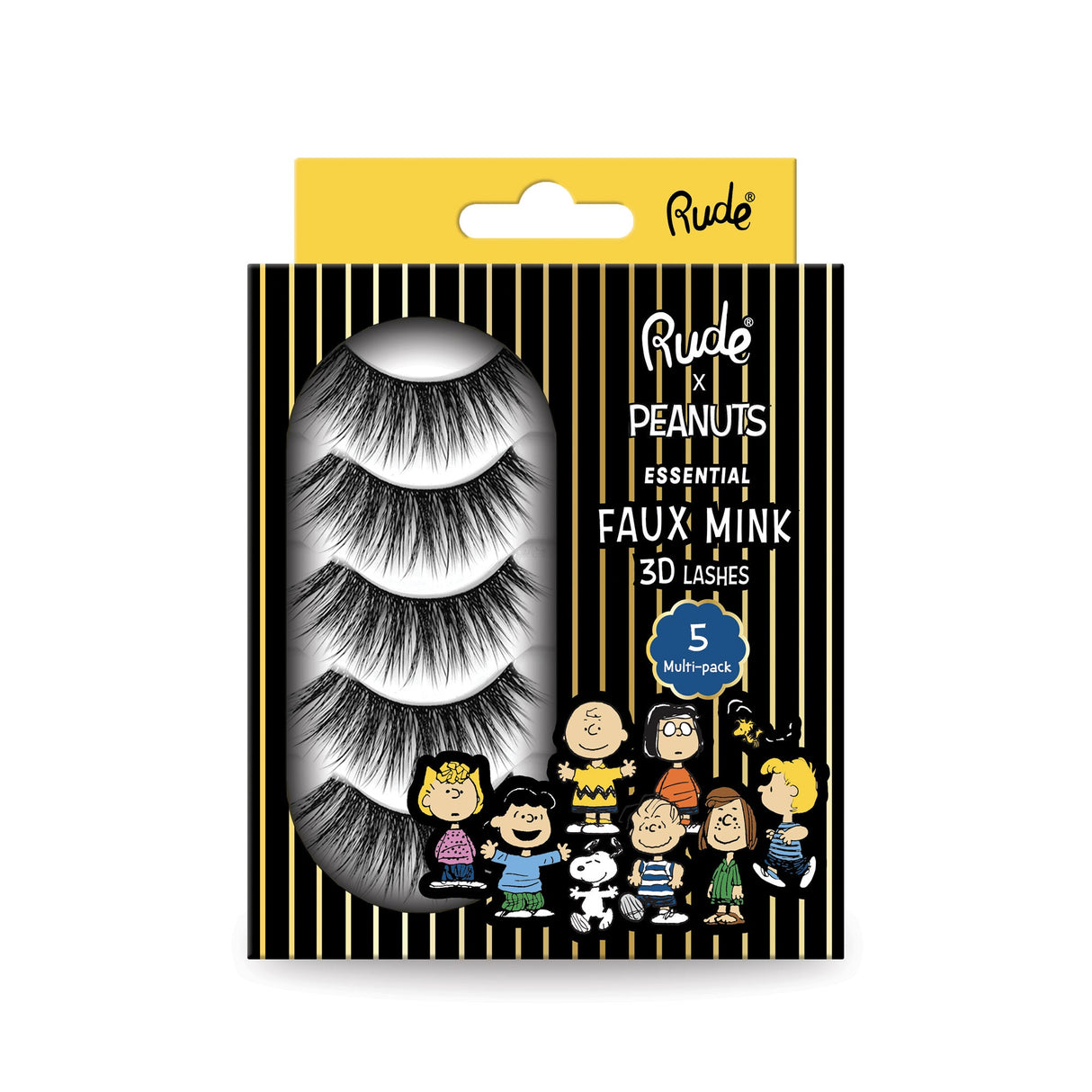 RUDE Peanuts Essential Faux Mink 3D Lashes - 5-pack - 5 Multi-Pack