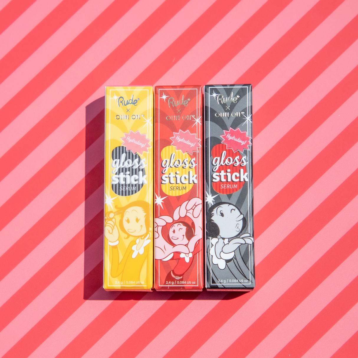 RUDE Olive Oyl Gloss Stick Serum - 3 Piece Set - Gloss Stick Serum - 3 Piece Set