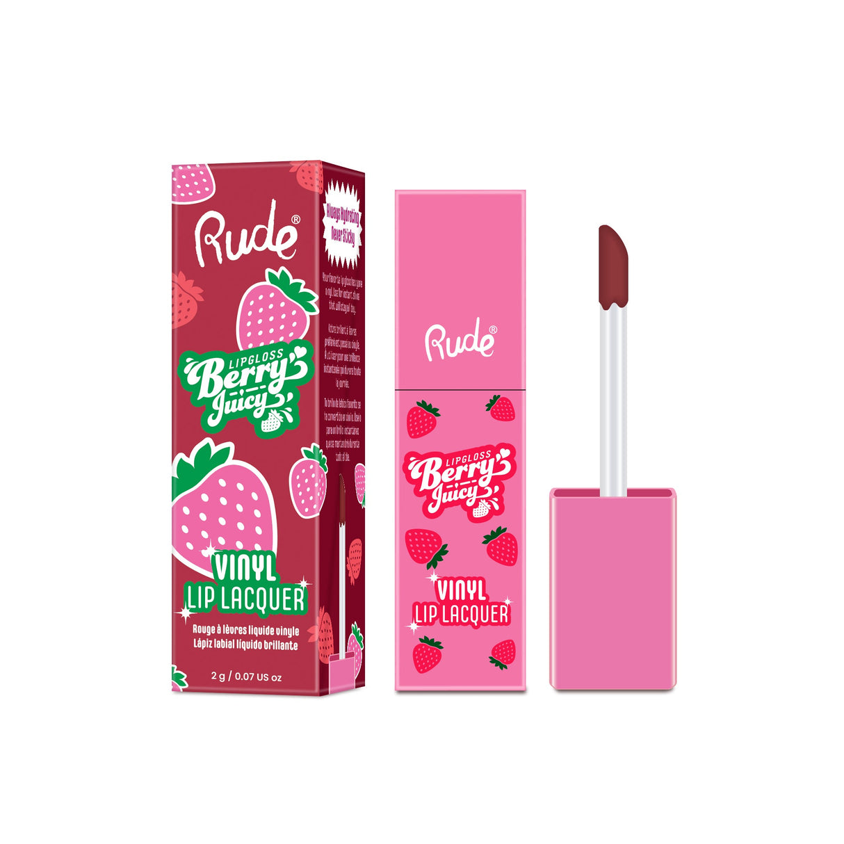 RUDE Berry Juicy Vinyl Lip Lacquer - Berrylicious