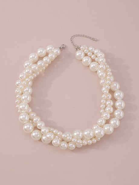 Imitation Pearl Three Pieces Necklaces Accessories Dainty Necklace by migunica