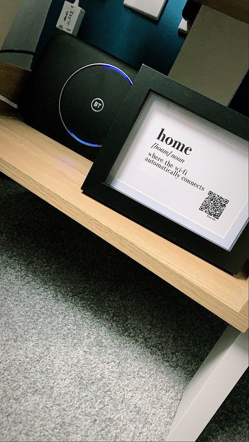 Home Wifi Definition Wifi QR Scan Home Wall Decor Print by WinsterCreations™ Official Store