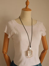 Simple Geometry Pendant Necklace by migunica