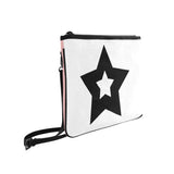 Bulky Star Pink and White Slim Clutch Bag by Stardust