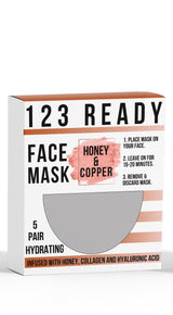 123 READY HONEY & COPPER HYDRATING GEL FACE MASK 1PC by ZAQ Skin & Body