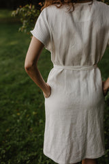 Linen wrap dress Rome by AmourLinen