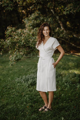 Linen wrap dress Rome by AmourLinen