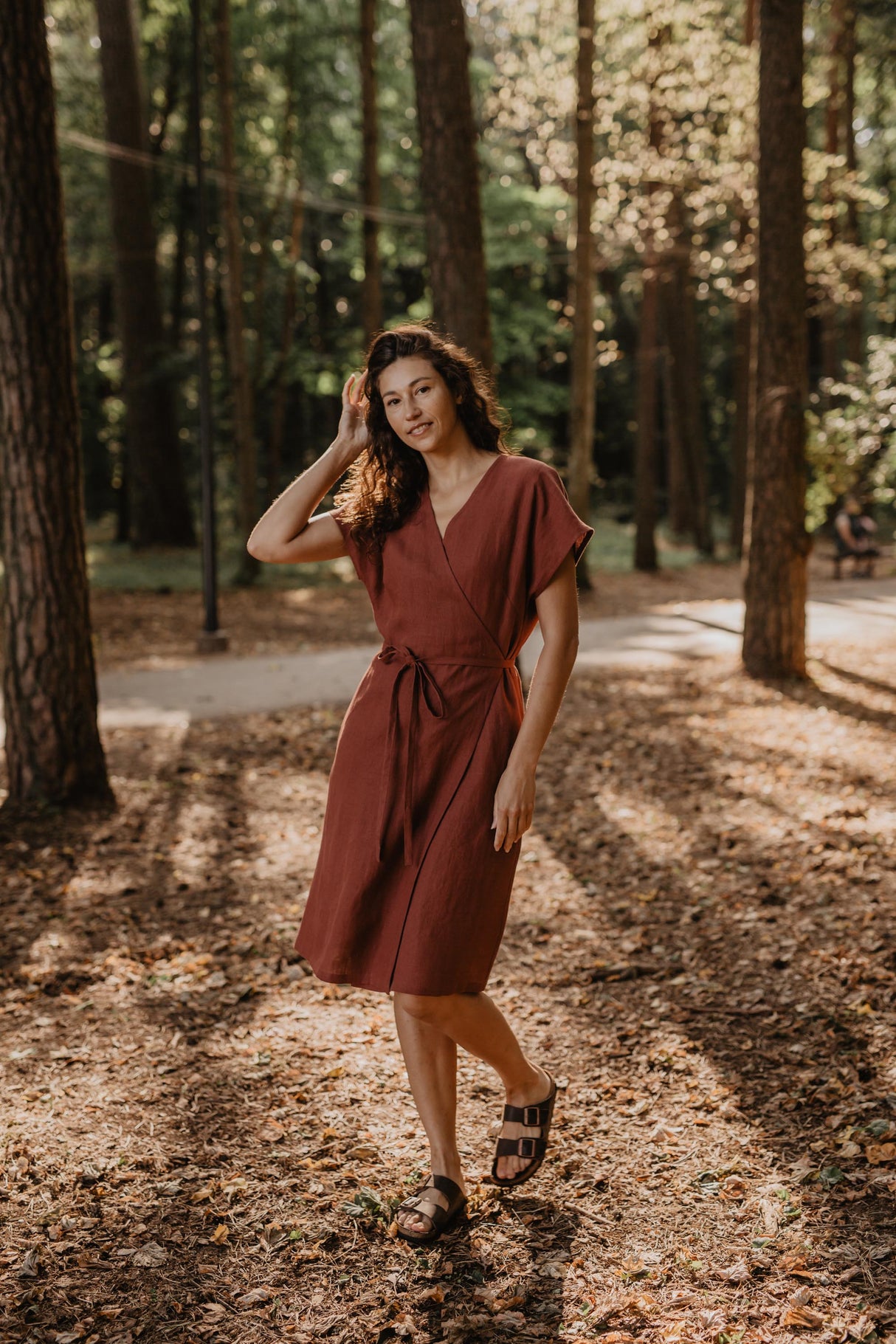 Linen wrap dress Rome by AmourLinen