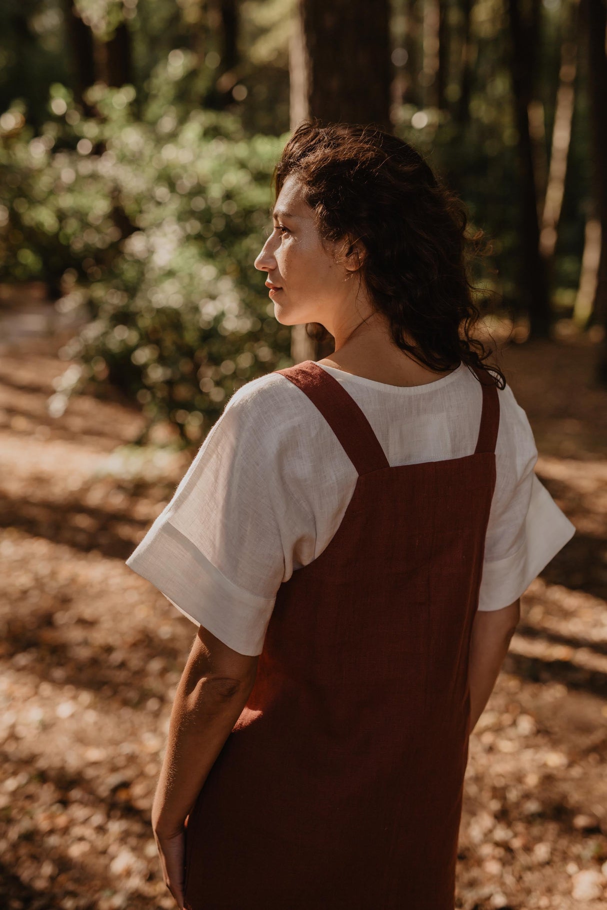 Linen apron dress JADE by AmourLinen